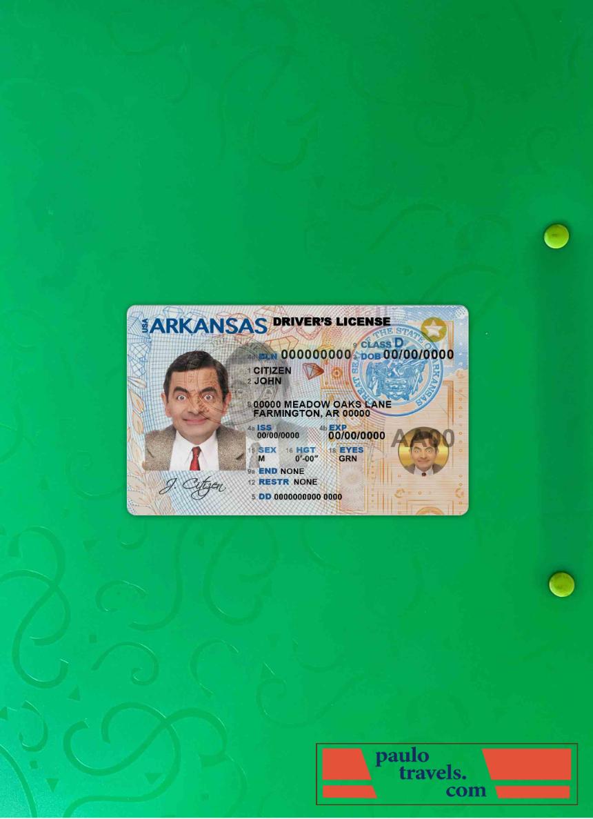 USA Arkansas DL photolook FRONT PSD template